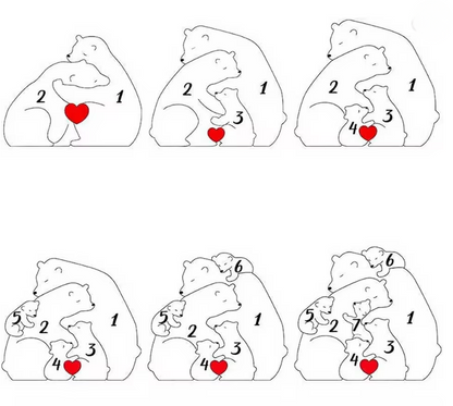 Nordic Hjem™ Den Personlige Bjørnefamilie